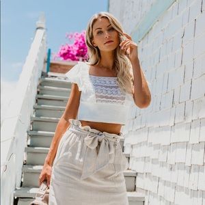 Vici Regatta Smocked Lace Top